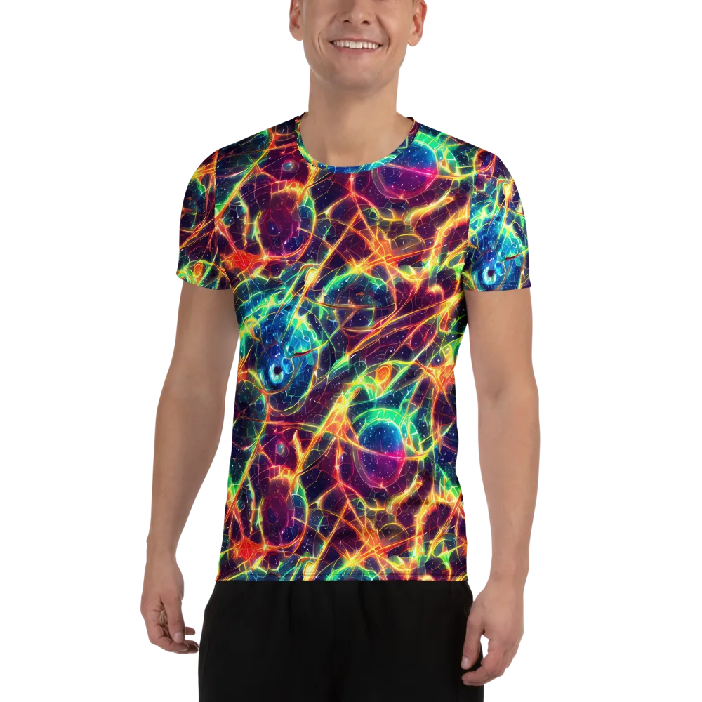 Prismatic Voltage on Men's Athletic T-Shirt — Front