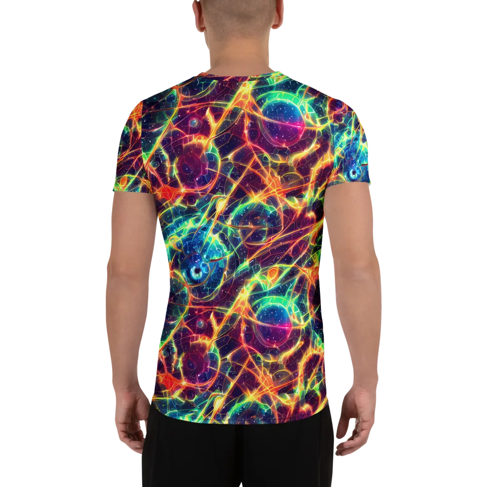 Prismatic Voltage on Men's Athletic T-Shirt — Back