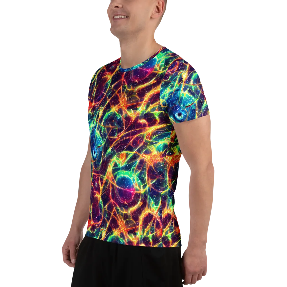 Prismatic Voltage on Men's Athletic T-Shirt — Left