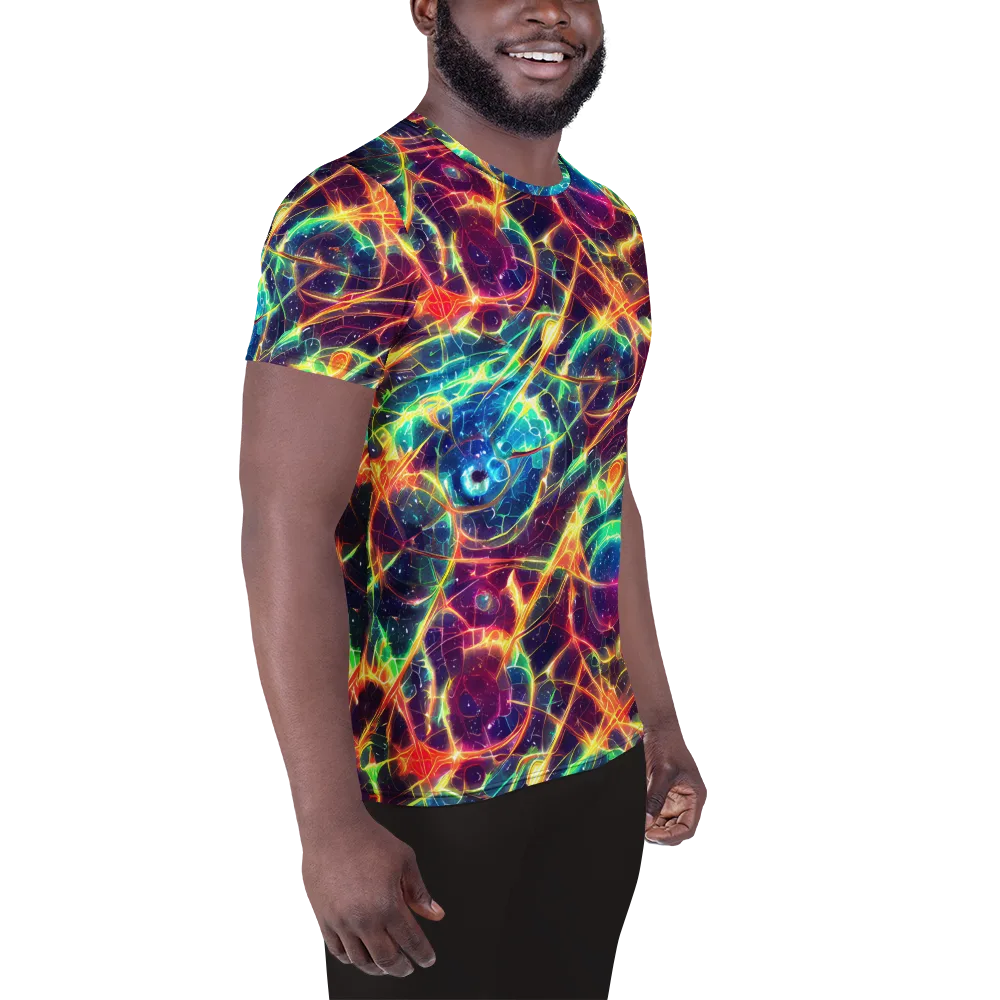 Prismatic Voltage on Men's Athletic T-Shirt — Right