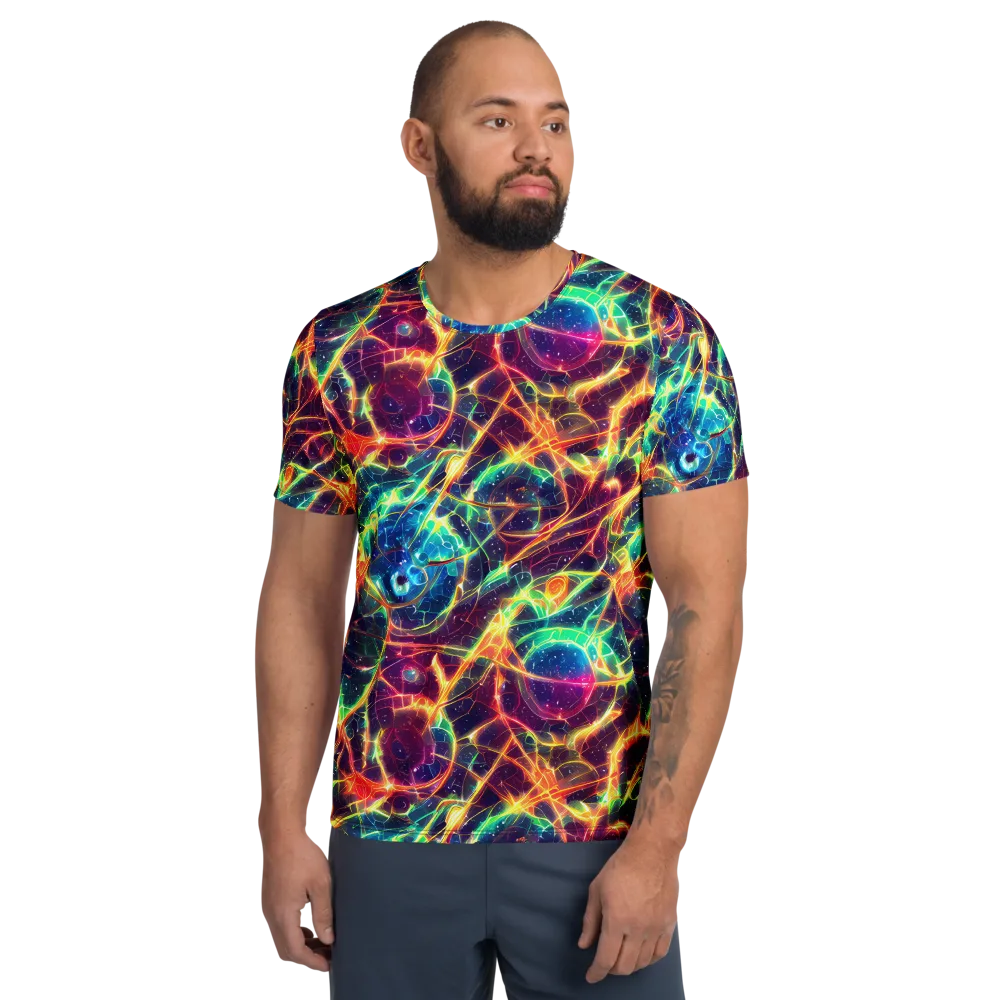Prismatic Voltage on Men's Athletic T-Shirt — Front