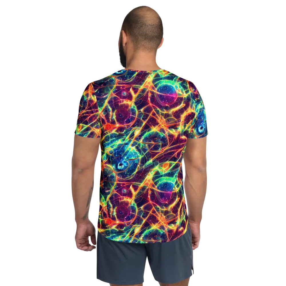 Prismatic Voltage on Men's Athletic T-Shirt — Back