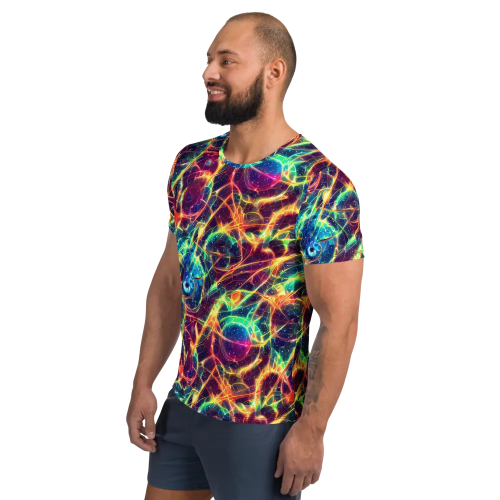 Prismatic Voltage on Men's Athletic T-Shirt — Left