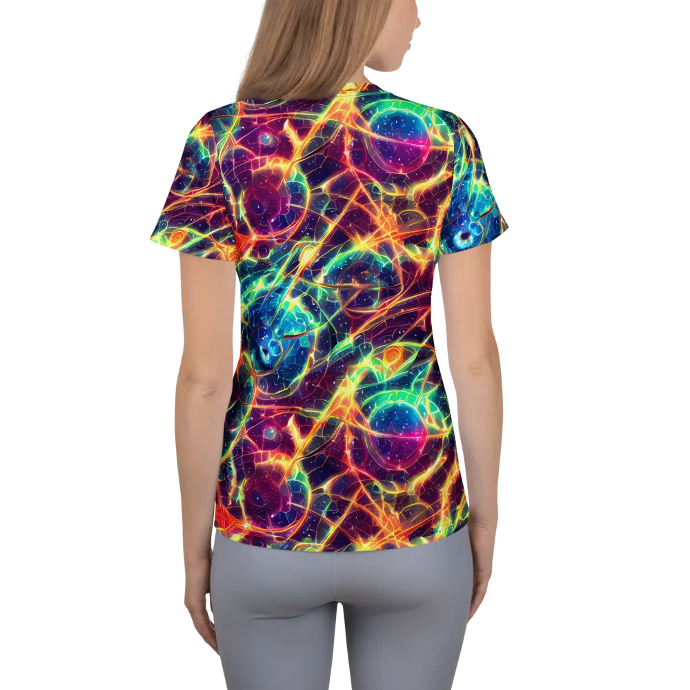 Prismatic Voltage on Women's Athletic T-Shirt — Back