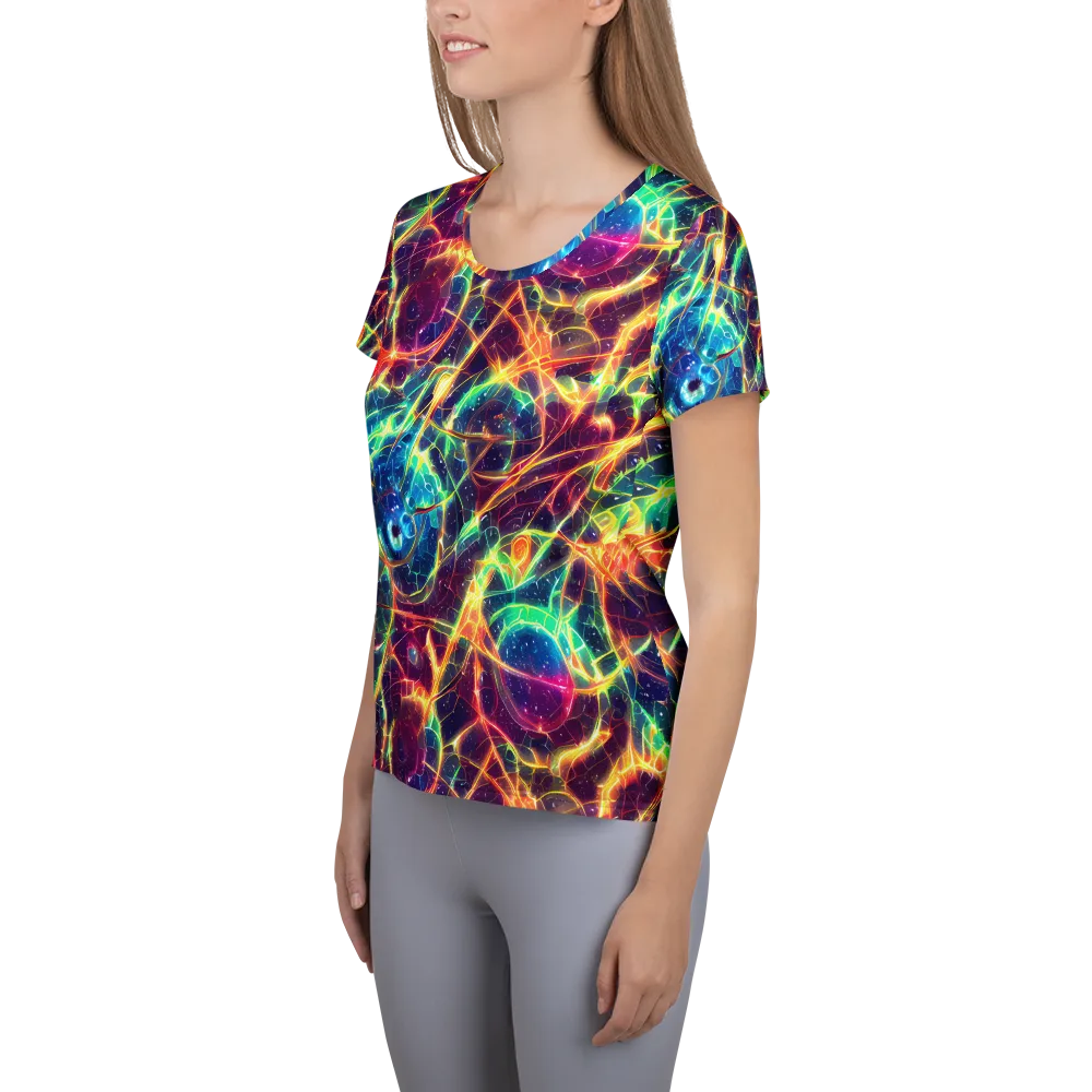 Prismatic Voltage on Women's Athletic T-Shirt — Left