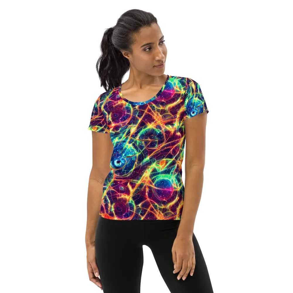 Prismatic Voltage on Women's Athletic T-Shirt — Front
