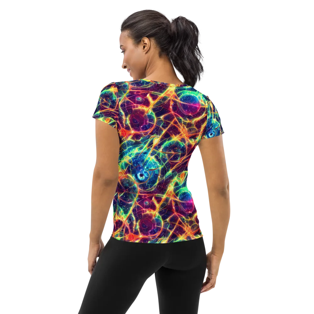 Prismatic Voltage on Women's Athletic T-Shirt — Back