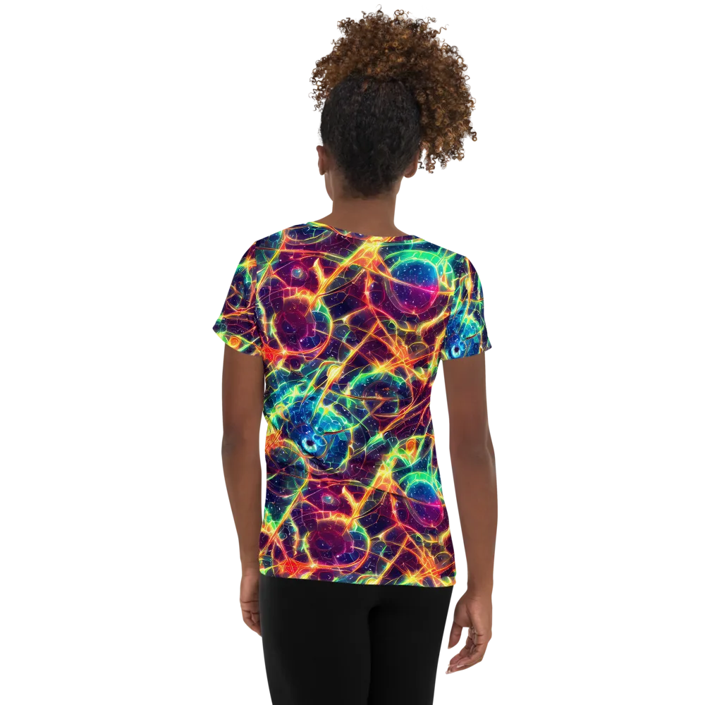 Prismatic Voltage on Women's Athletic T-Shirt — Back