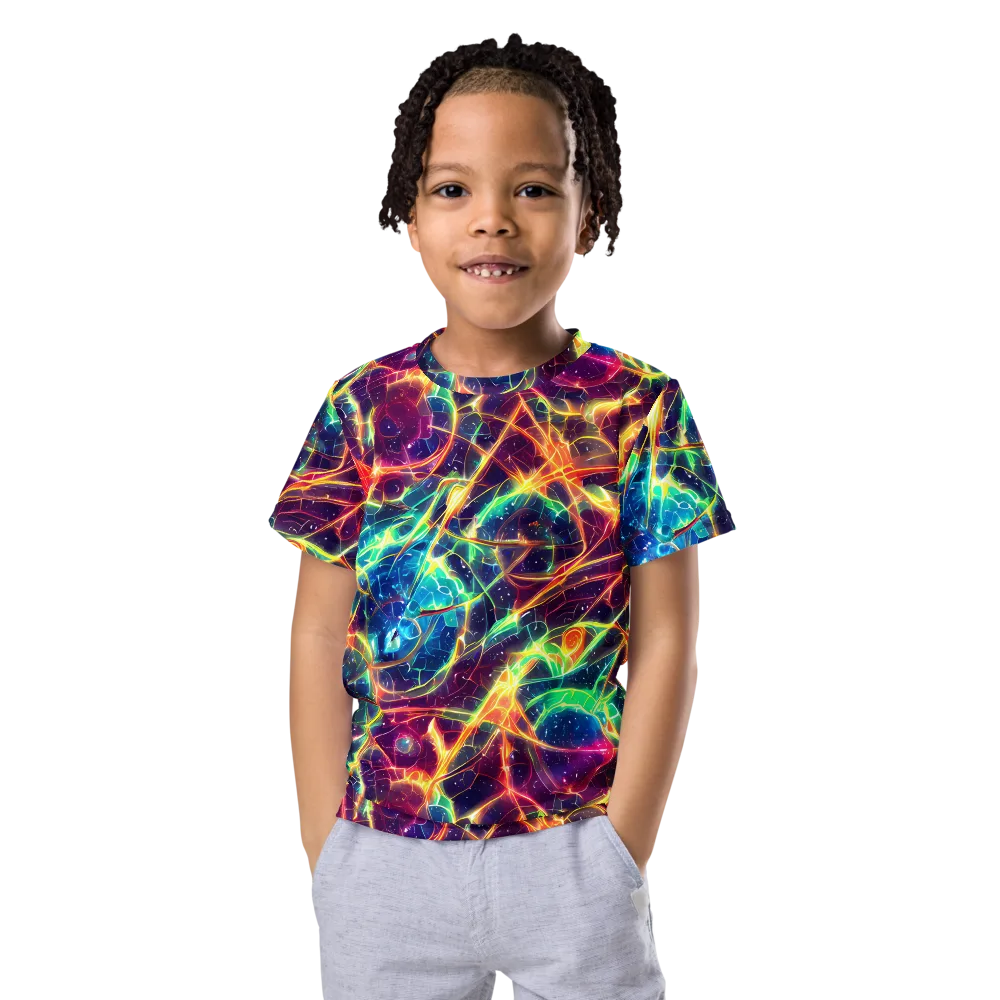 Prismatic Voltage on Kids Crew Neck T-Shirt — Front