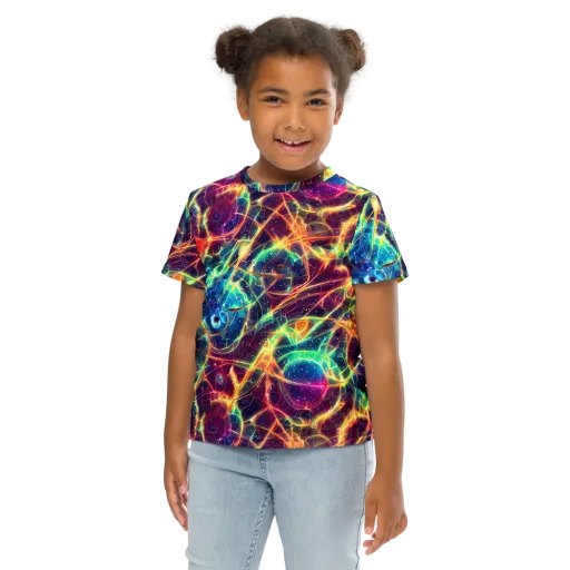Prismatic Voltage on a Kids Crew Neck T-Shirt