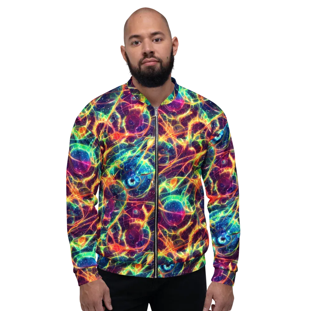 Prismatic Voltage on Bomber Jacket — Front