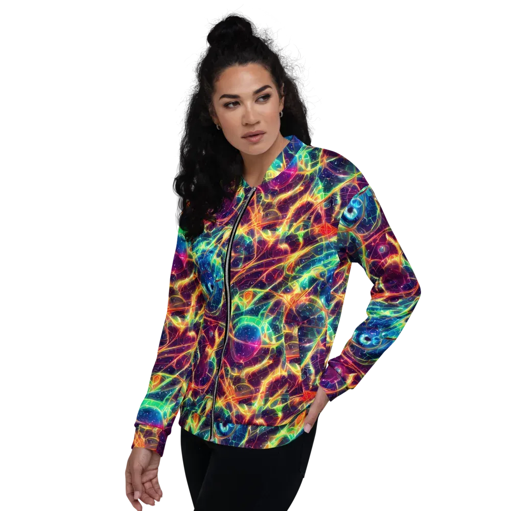 Prismatic Voltage on Bomber Jacket — Left