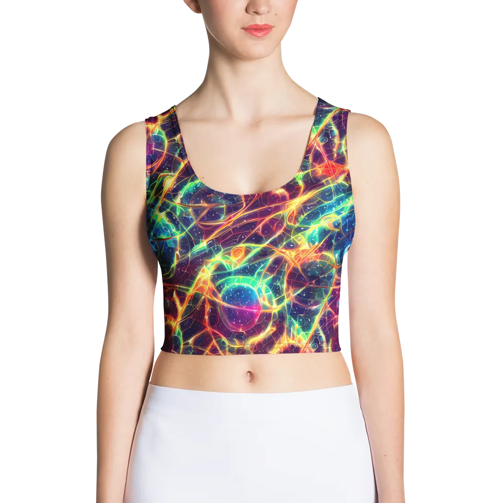 Prismatic Voltage on Crop Top — Front