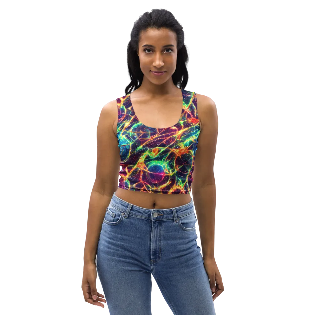 Prismatic Voltage on Crop Top — Front