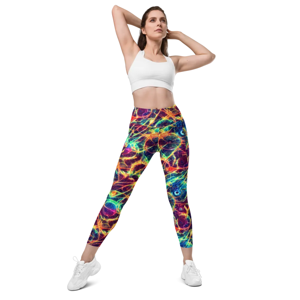Prismatic Voltage on Leggings with Pockets — Front