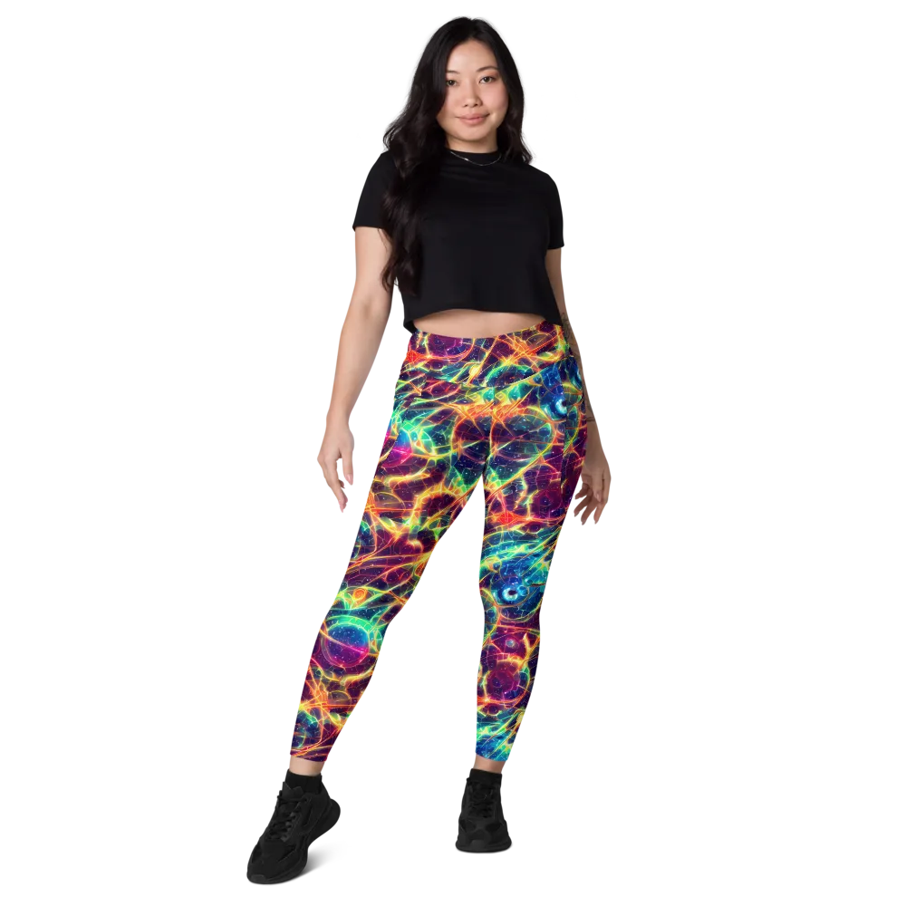 Prismatic Voltage on Leggings with Pockets — Front