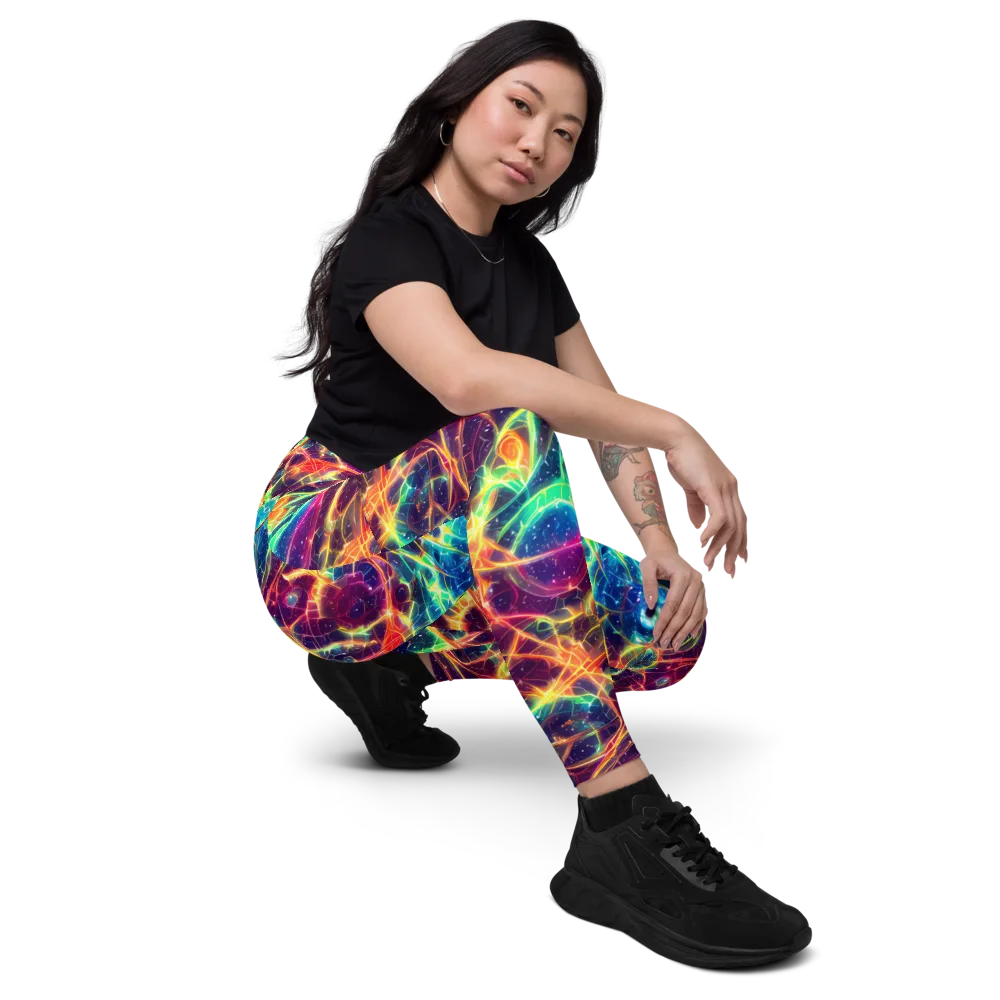 Prismatic Voltage on Leggings with Pockets — Right Front