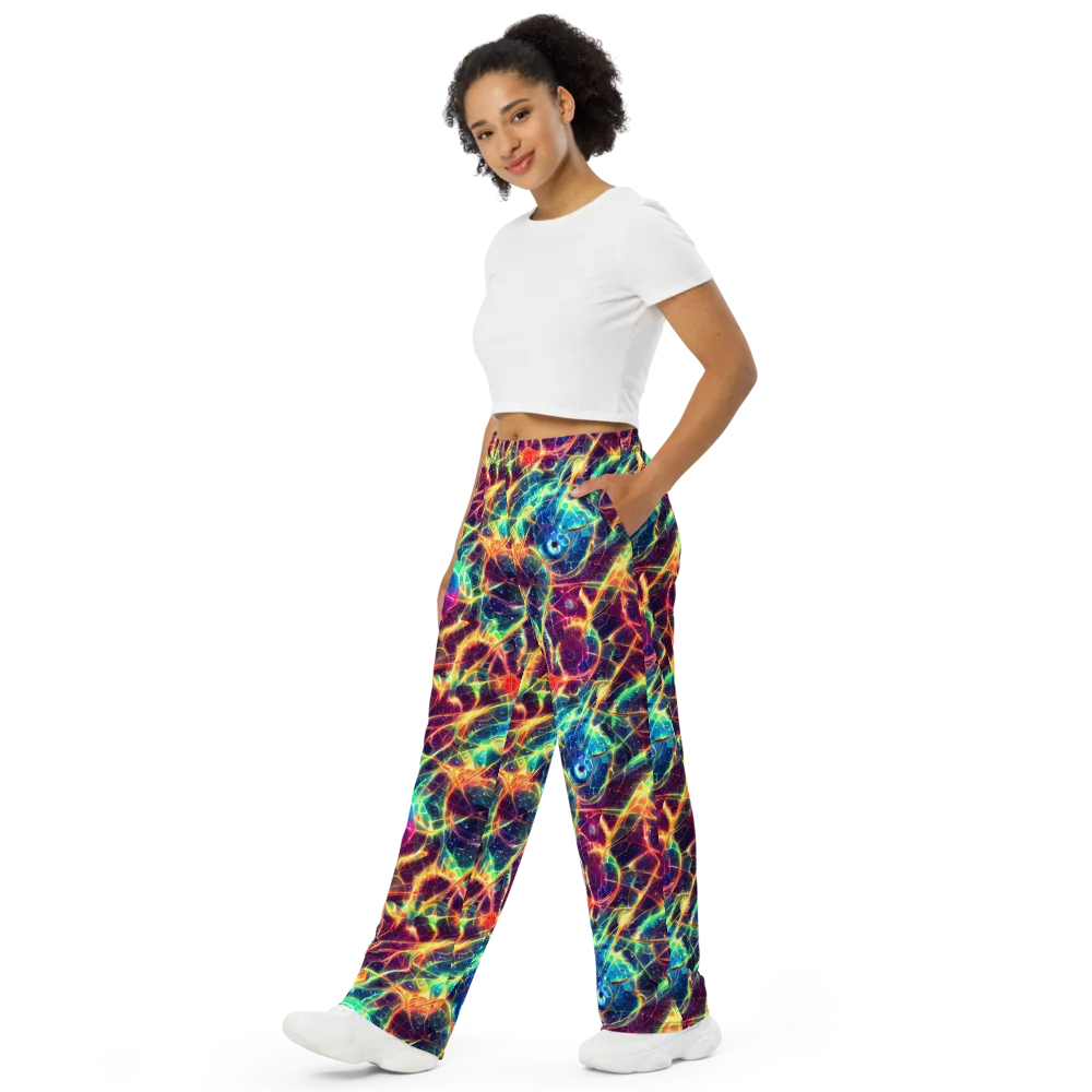 Prismatic Voltage on Wide-Leg Pants — Left Front