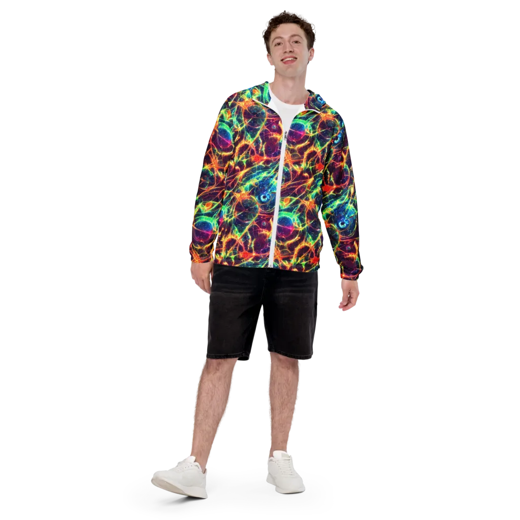 Prismatic Voltage on Men's Windbreaker — Front