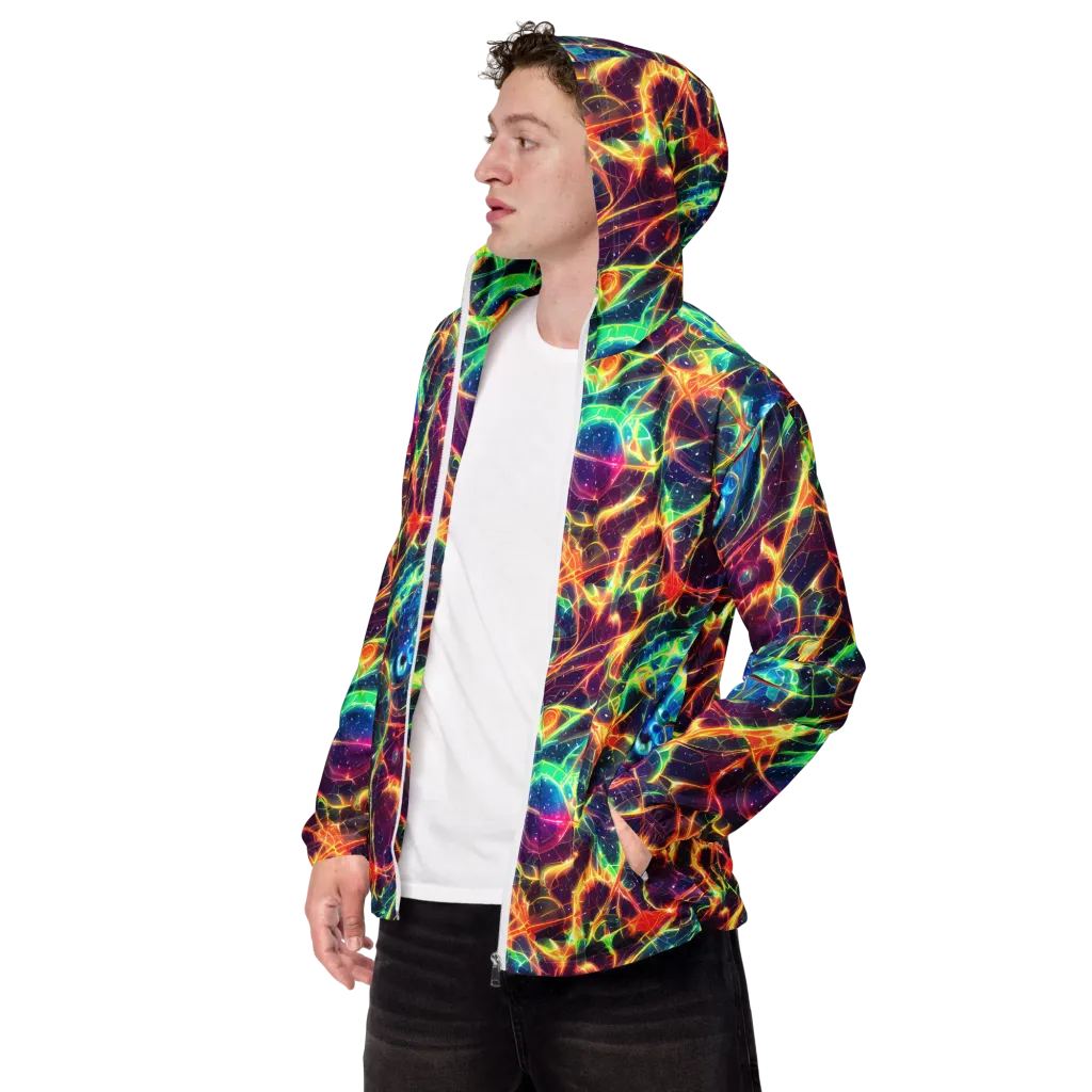 Prismatic Voltage on Men's Windbreaker — Left Front
