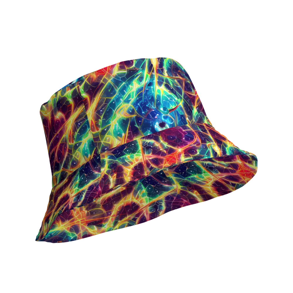 Prismatic Voltage on Reversible Bucket Hat — Product details Outside