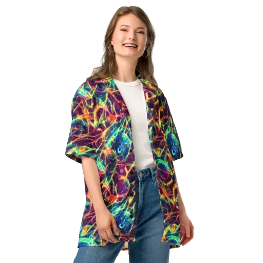 Prismatic Voltage on a Button Shirt