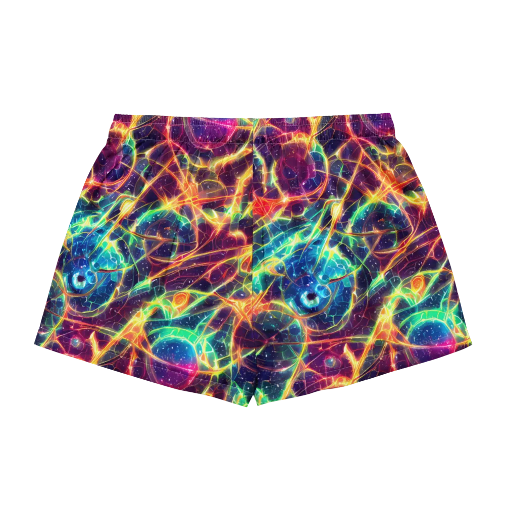 Prismatic Voltage on Women's Pajama Shorts — Back
