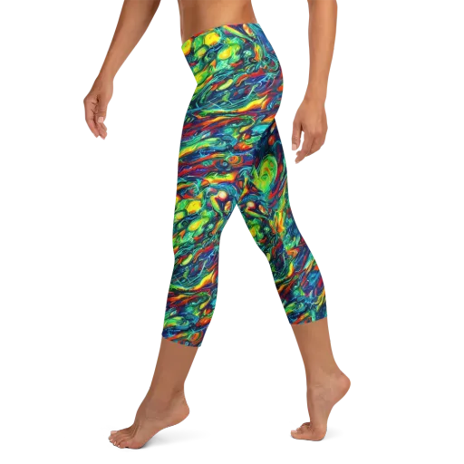 Chromatic Torrent on a Capri Leggings
