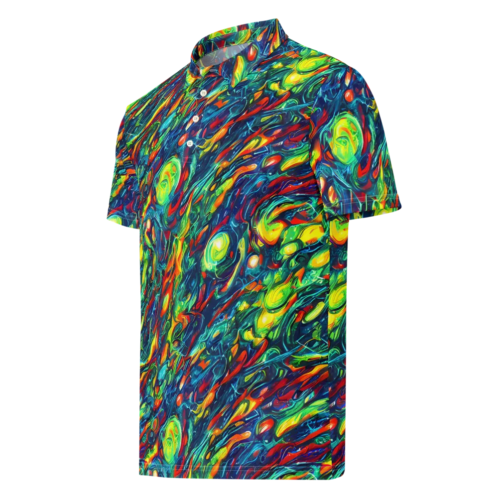 Chromatic Torrent on Men's Slim Fit Polo Shirt — Left Front