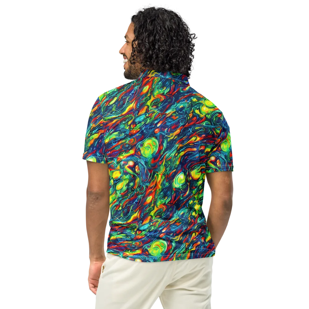 Chromatic Torrent on Men's Slim Fit Polo Shirt — Back
