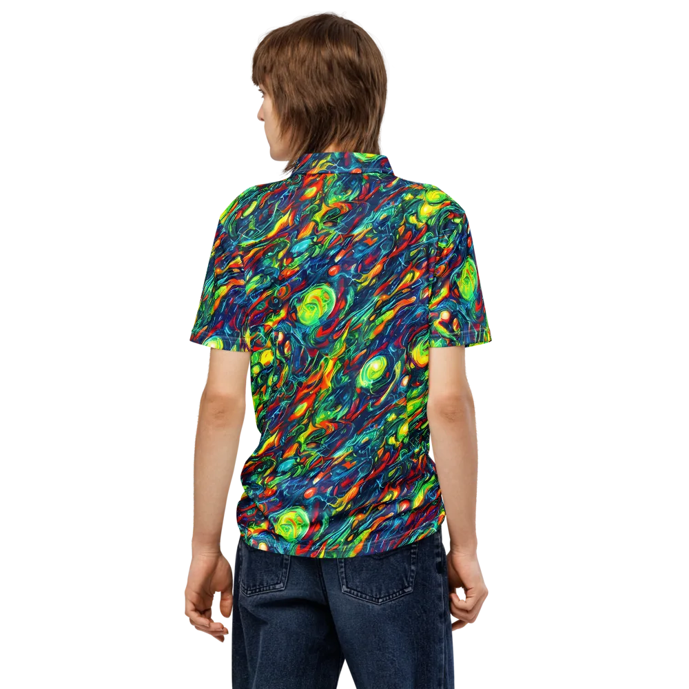 Chromatic Torrent on Men's Slim Fit Polo Shirt — Back