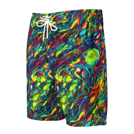 Chromatic Torrent on a Men's Board Shorts