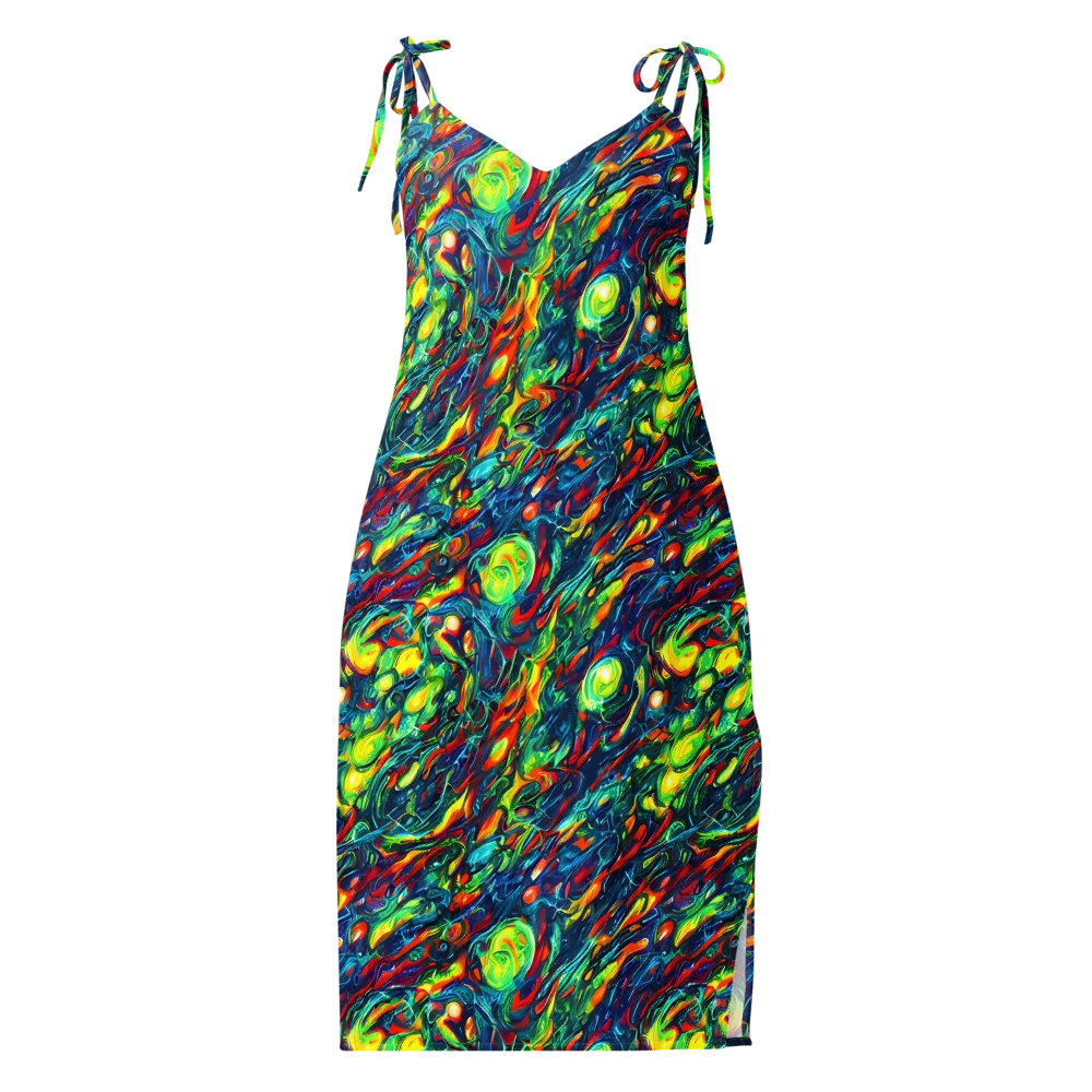 Chromatic Torrent on Slip Dress — Front