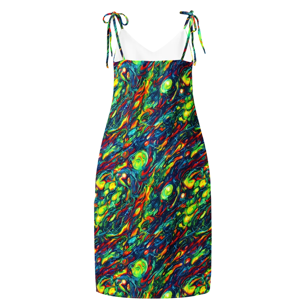 Chromatic Torrent on Slip Dress — Back