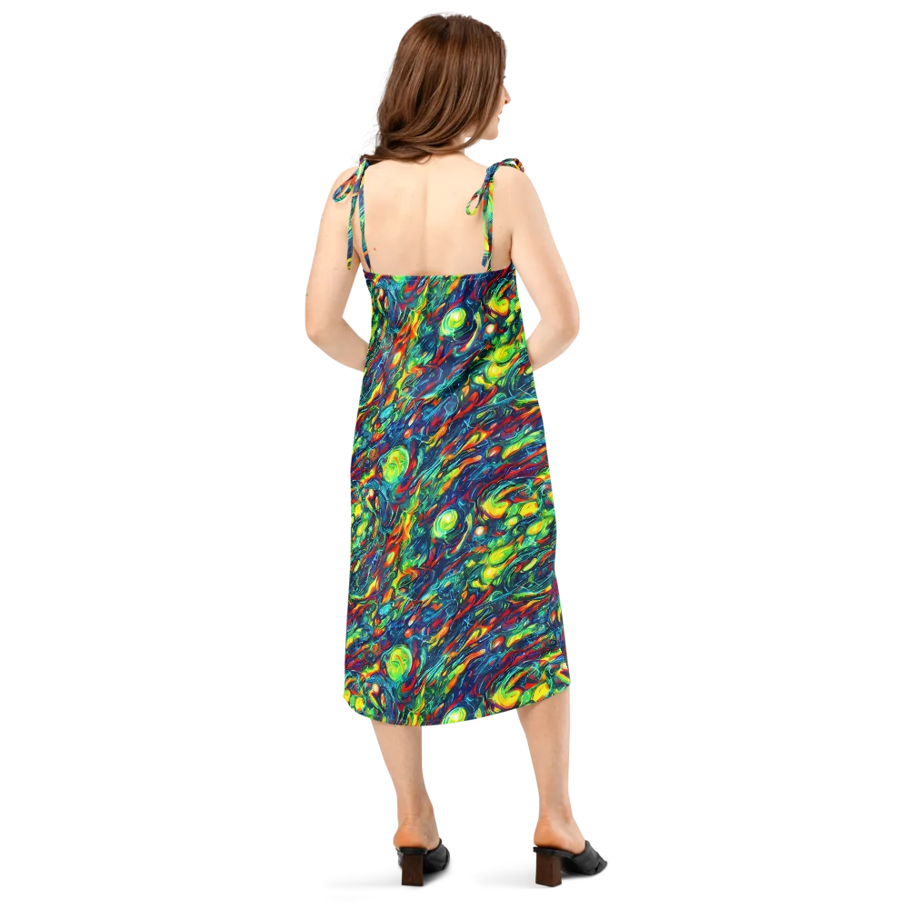 Chromatic Torrent on Slip Dress — Back