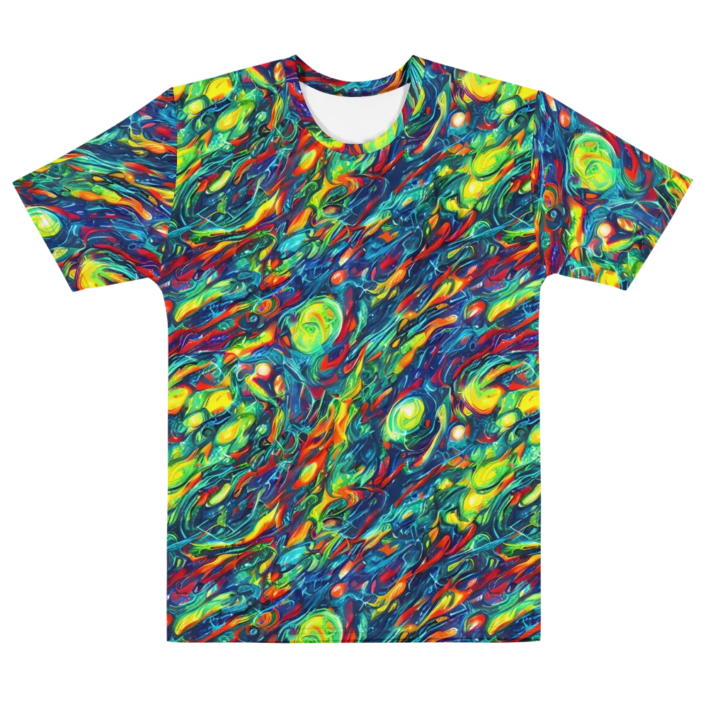 Chromatic Torrent on Men's Cotton Crew Neck T-Shirt — Front