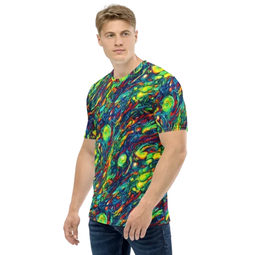 Chromatic Torrent on a Men's Crew Neck T-Shirt
