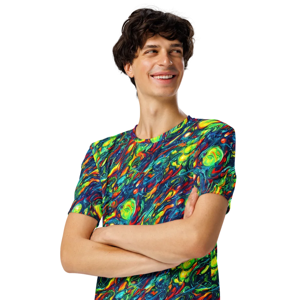 Chromatic Torrent on Men's Crew Neck T-Shirt — Left Front