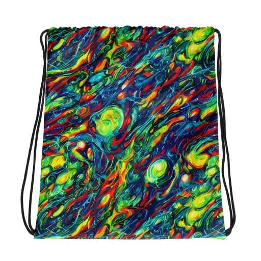 Chromatic Torrent on a Drawstring Bag