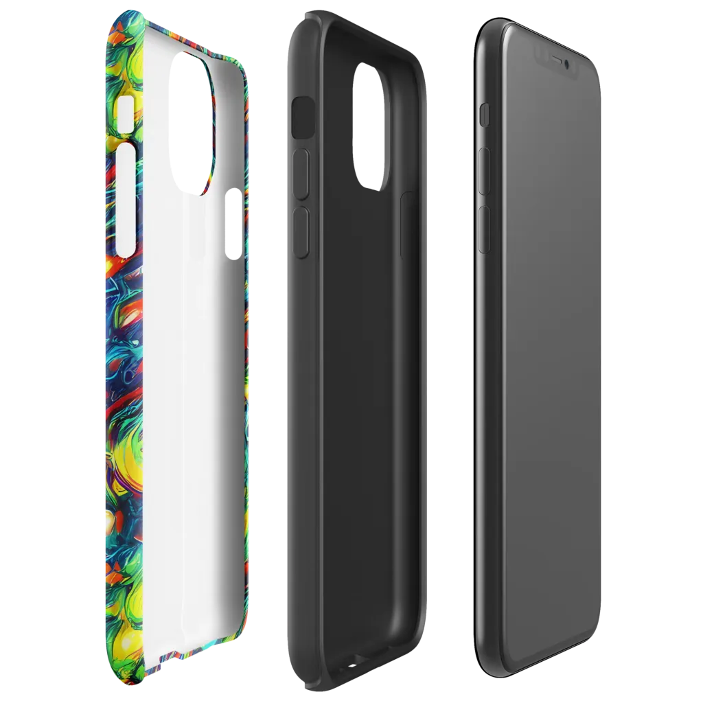 Chromatic Torrent on Tough Case for iPhone® — Right
