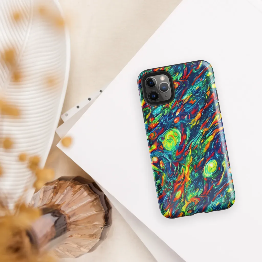 Chromatic Torrent on Tough Case for iPhone® — Front