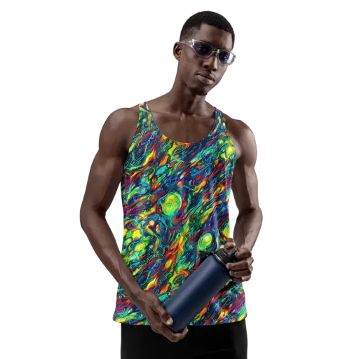 Chromatic Torrent on a Men's Tank Top