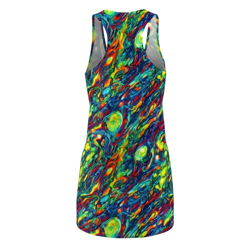 Chromatic Torrent on Racerback Dress — Back