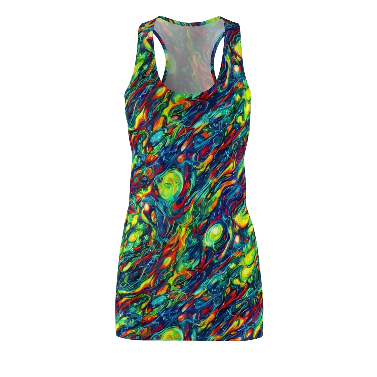 Chromatic Torrent on Racerback Dress — Front