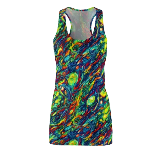 Chromatic Torrent on a Racerback Dress