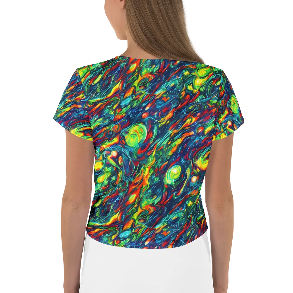 Chromatic Torrent on Crop Tee — Back