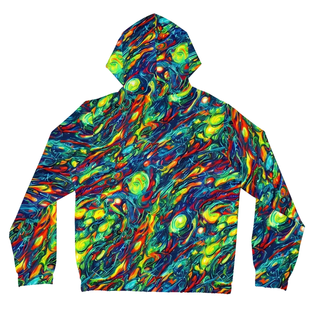 Chromatic Torrent on Women's Full-Zip Hoodie — Back