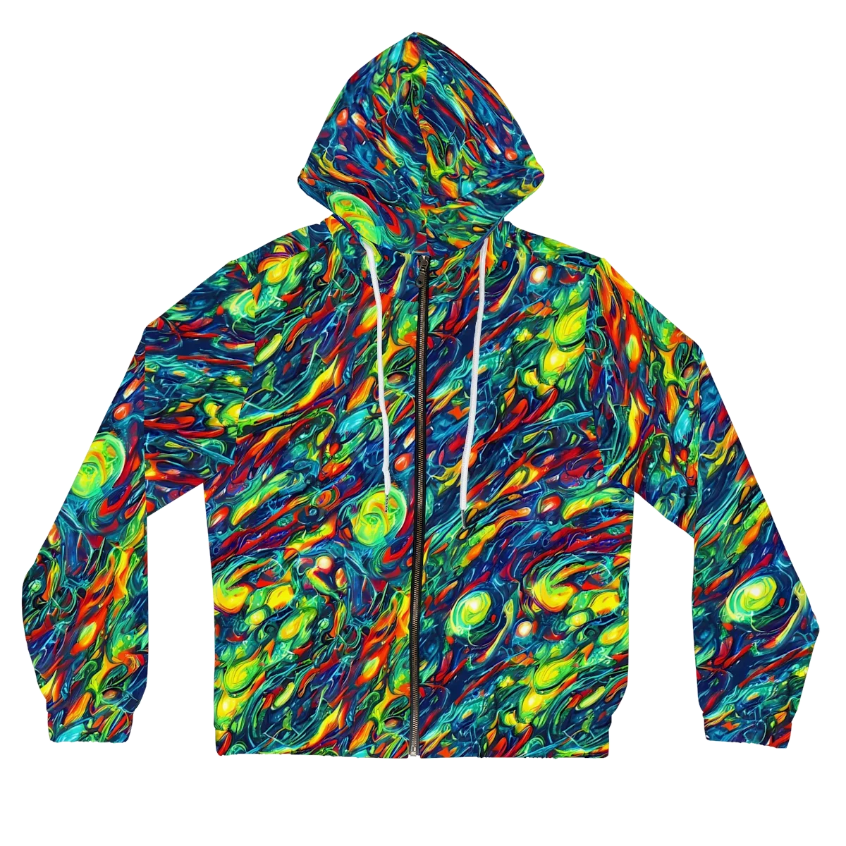 Chromatic Torrent on Women's Full-Zip Hoodie — Front