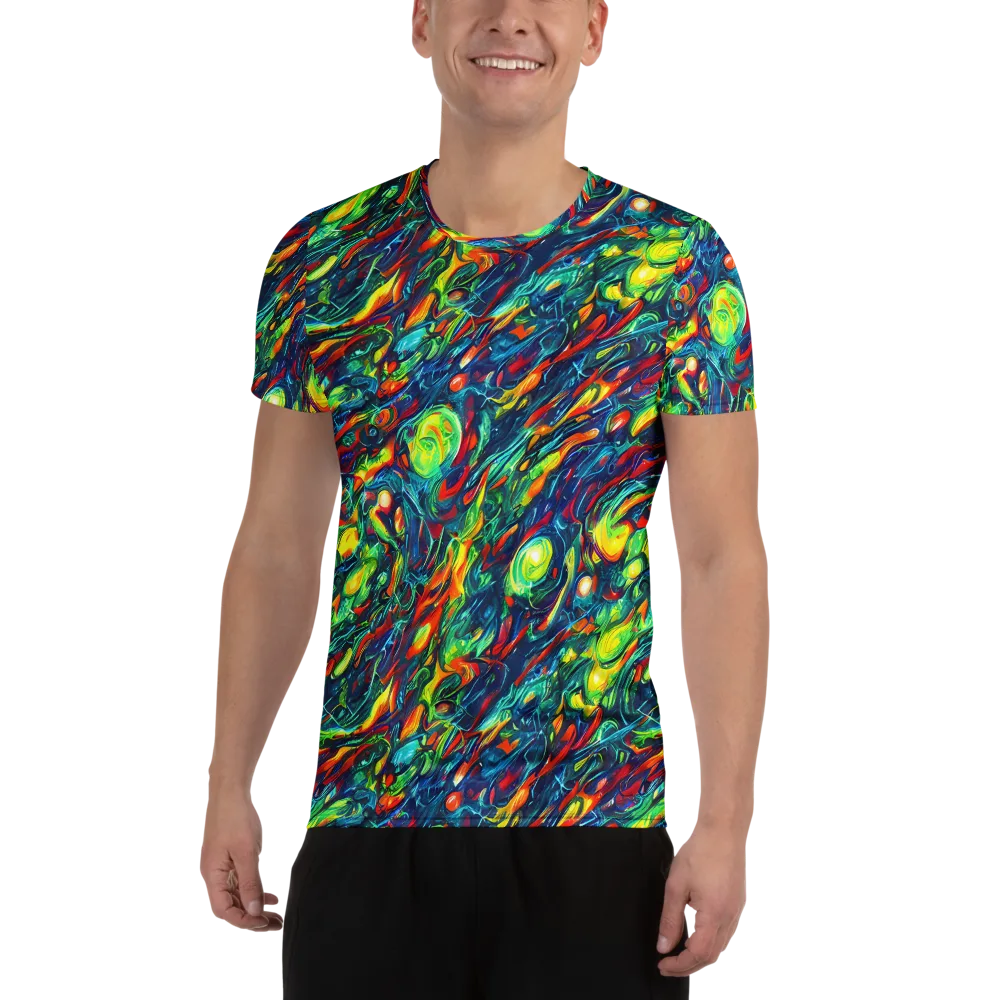 Chromatic Torrent on Men's Athletic T-Shirt — Front