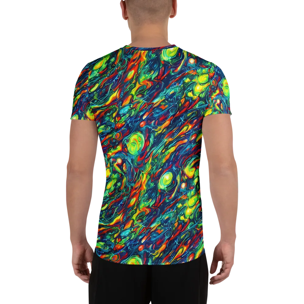 Chromatic Torrent on Men's Athletic T-Shirt — Back